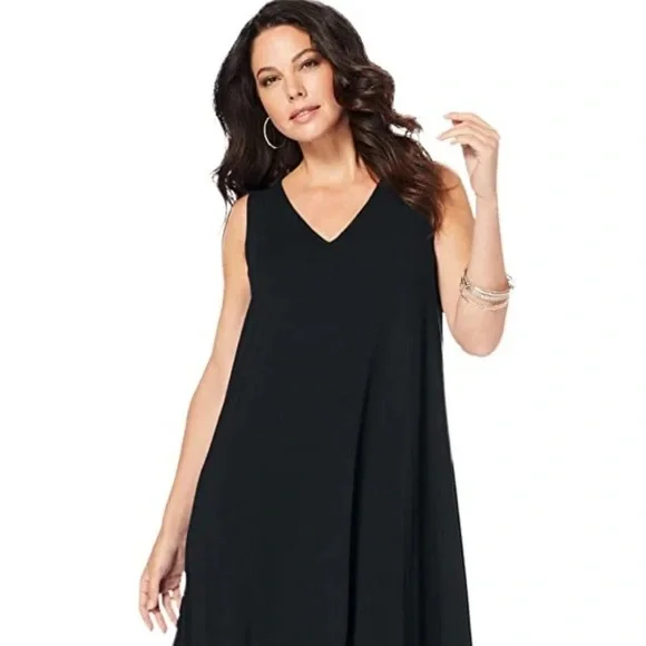 Dress Formal Roamans Plus Clothing Roaman's Dresses Roamans Womens Plus Size  Sleeveless Black